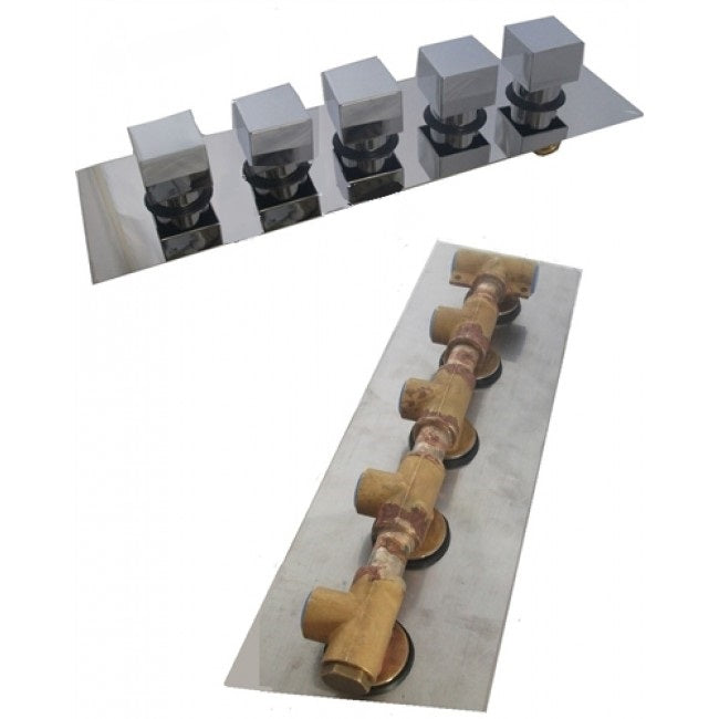 Lusury 31 Large Ceiling Waterfall Colorful Remote LED Shower Head Faucet Set