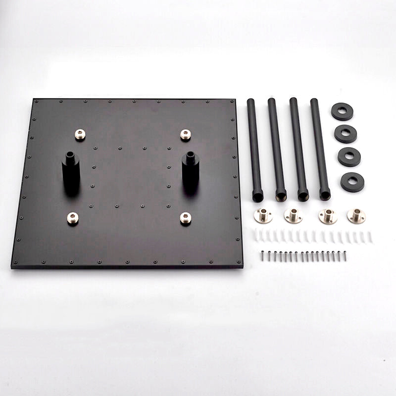 Juno New 40" by 40" Large Dark Oil Rubbed Bronze Square Ceiling Mount LED Rain Shower Head