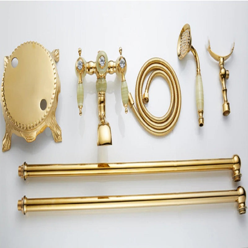 Juno New Free Standing Bathtub Spout Faucet and Rotatable Hand Shower Set