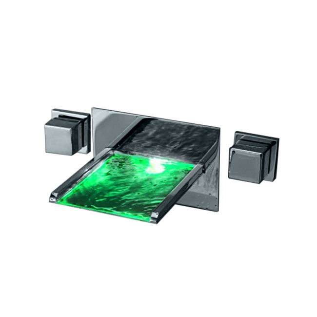 bathroom faucet led waterfall wall mount