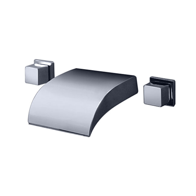 bathroom sink faucet solid brass chrome finish led waterfall