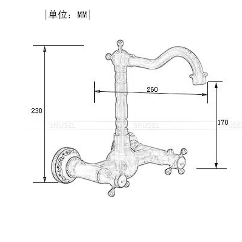 Black Oil-Rubbed Bronze Dual Handle Kitchen Mixer Faucet