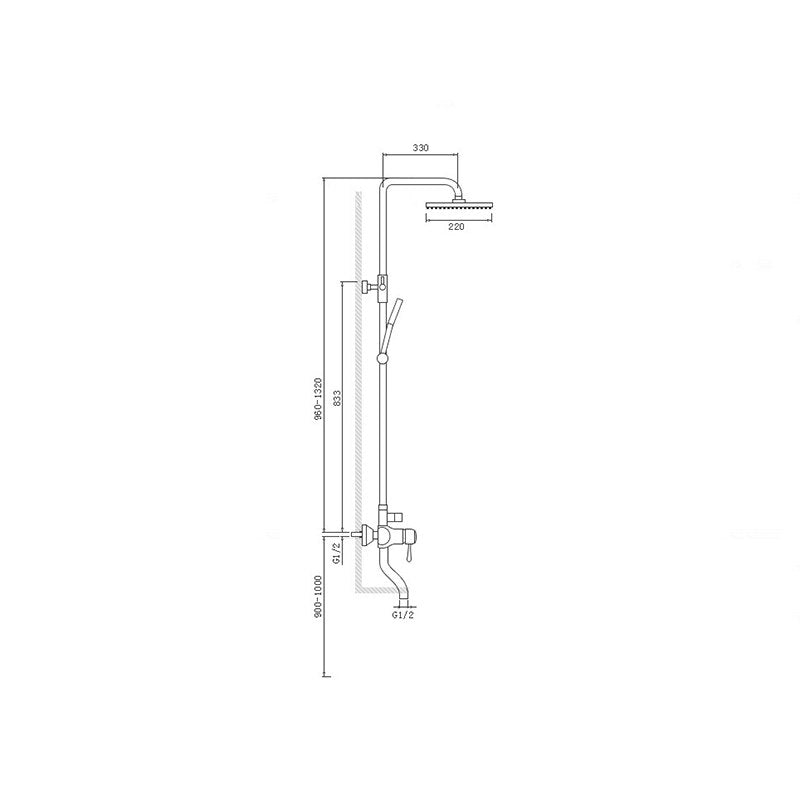Modern Design Round Rain Gold Brass Shower Mixer Shower with Hand Held Shower