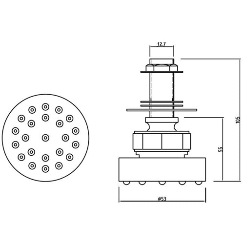 Chrome Plated Solid Brass Jetted Body Massage Shower