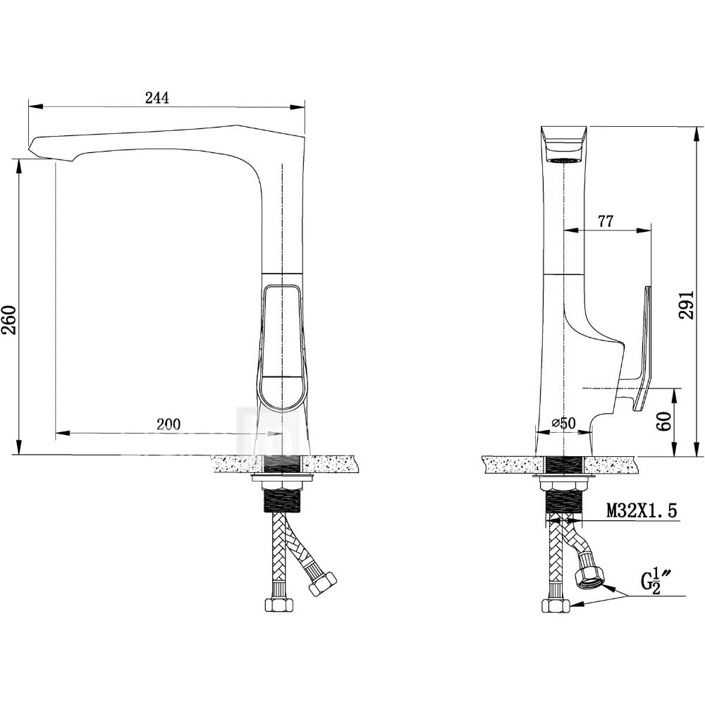 Contemporary Faucet Kitchen Basin Sink Tap