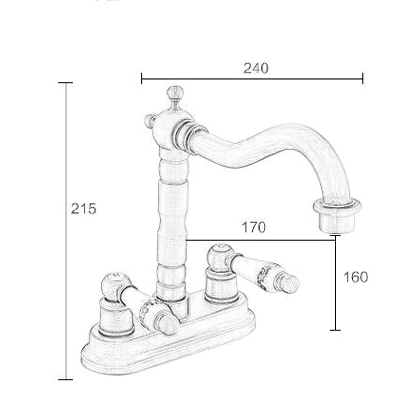 Juno Hook Shaped Spout Swivel Bathroom Faucet Freestanding Deck Mount Brass Dual Handle Bathroom Sink Faucet