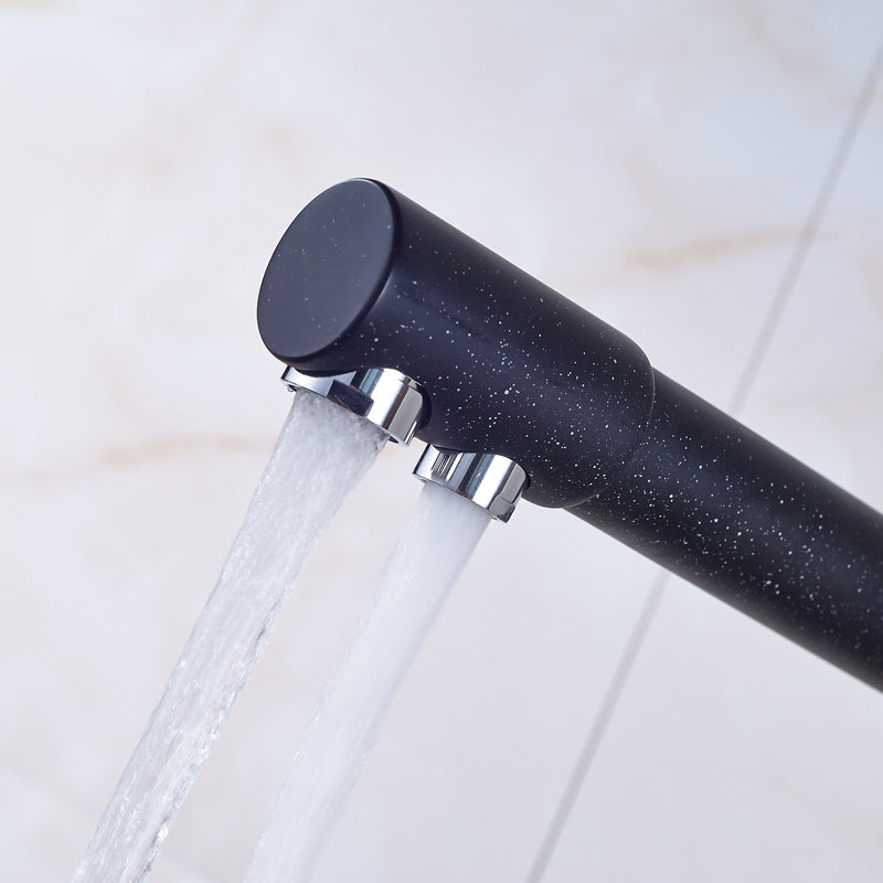 Dual Handle 360 Degree Rotation Purification Kitchen Sink Faucet