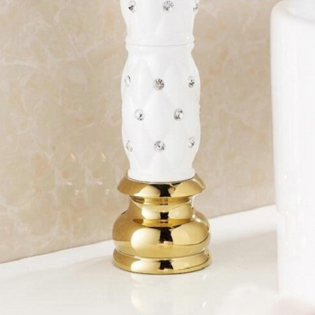 Juno Euro Gold Finish Luxury Tall Bathroom Basin Vanity Sink Mixer Faucet Single Handle