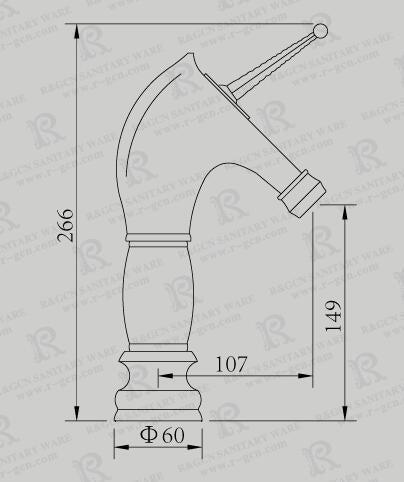 Golden Unicorn Style Single Handle Bathroom Faucet