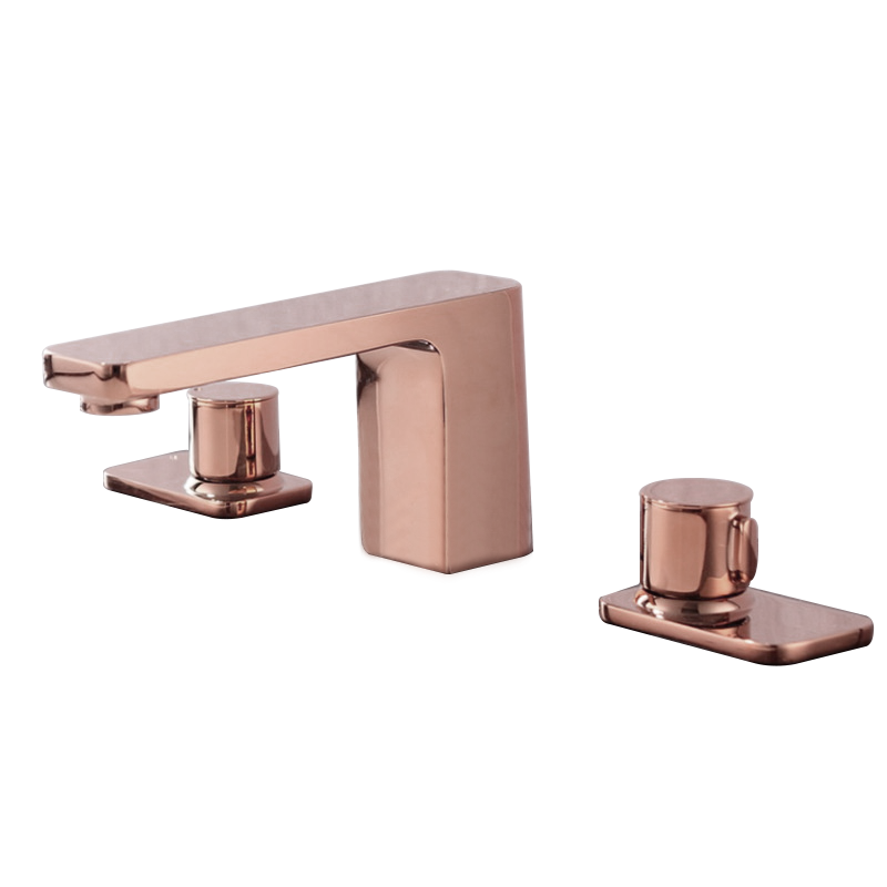 Juno 3 Holes Dual Handle Brass Basin Mixer Bathroom Sink Faucet