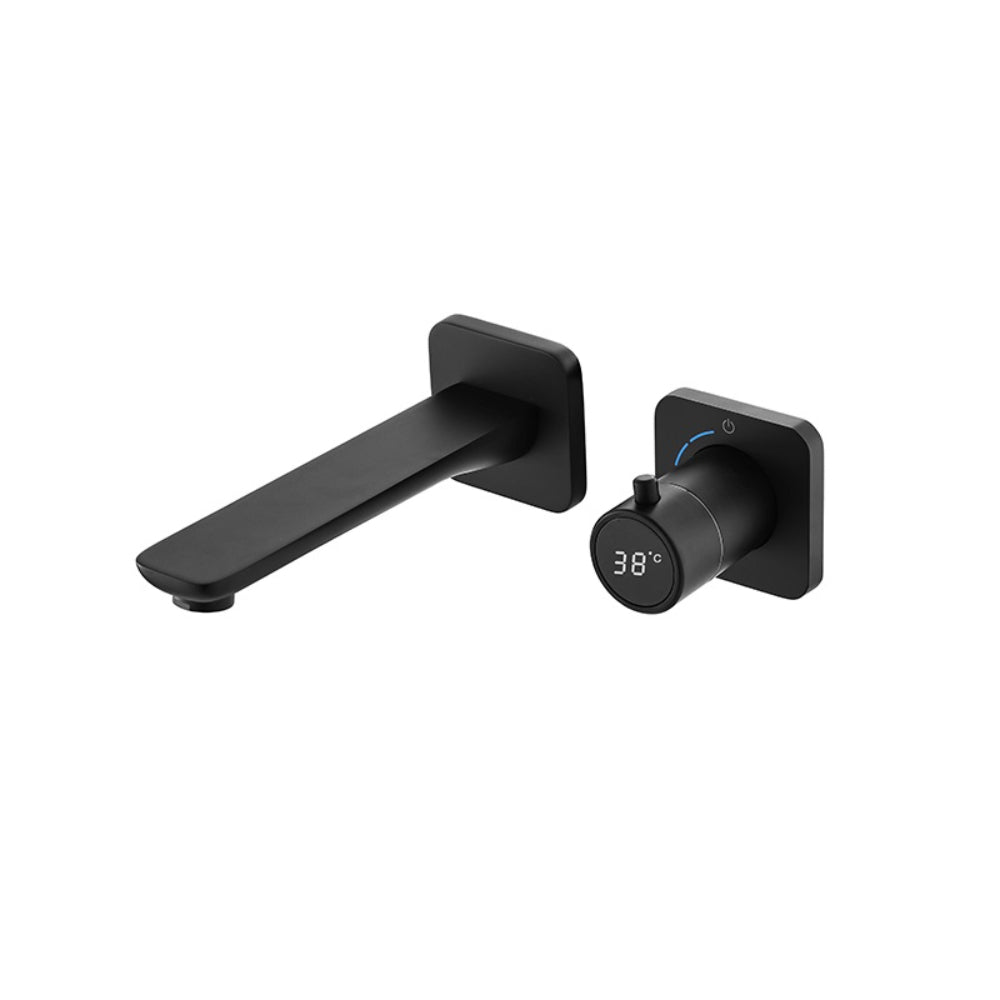 Juno Wall-Mounted Concealed Digital Display Faucet – Single Handle, Hot & Cold, Smart Sensor