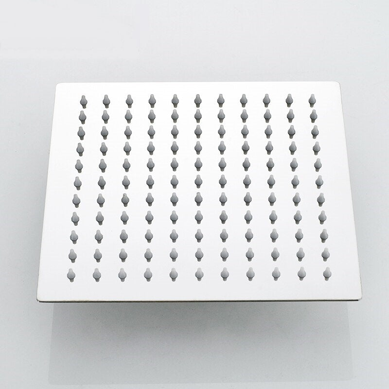 Juno 8", 10", 12", 16" Stainless Steel Square Brushed Nickel Rain Shower Head
