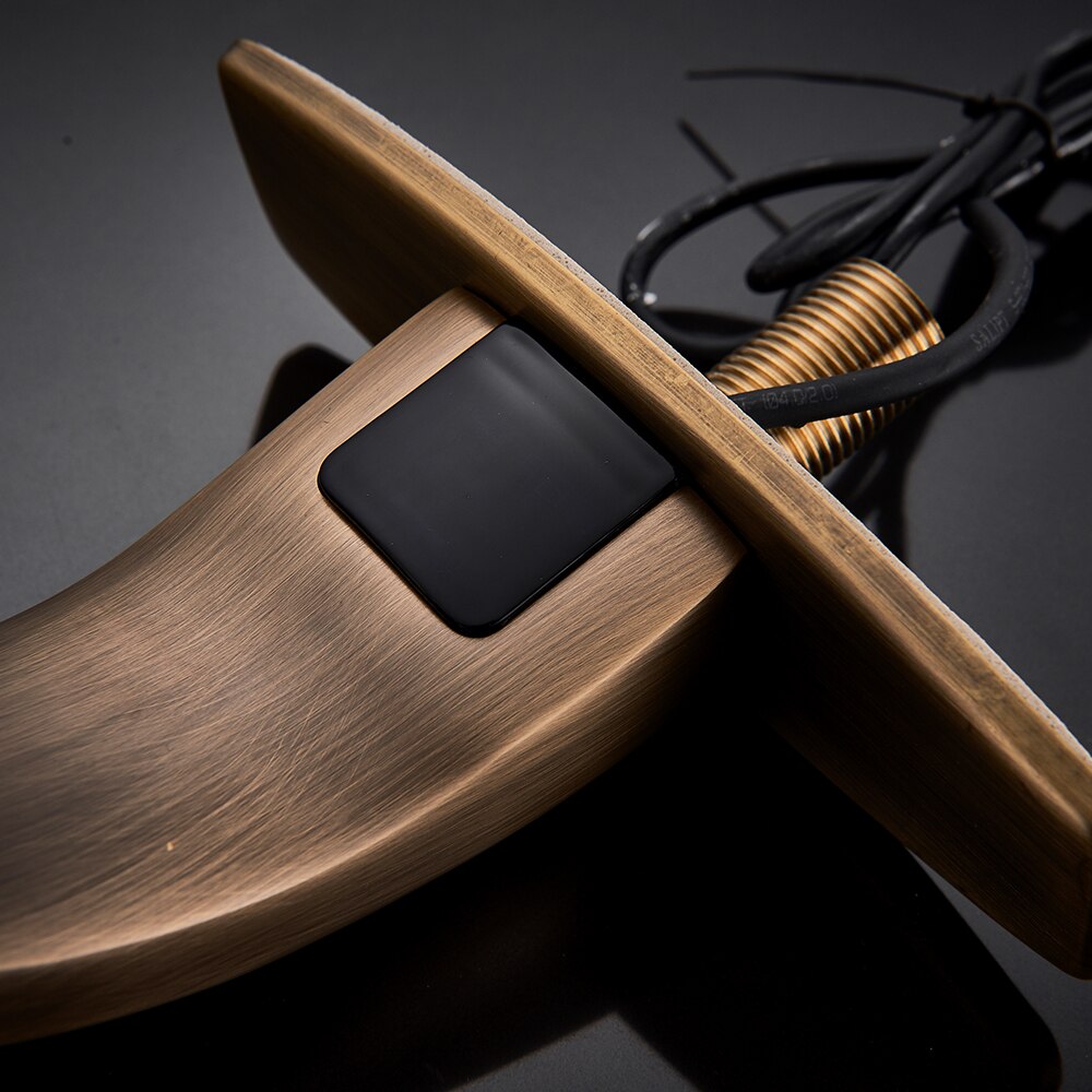 Juno Antique Brass Touchless Electric Wash Basin Tap Automatic Motion Sensor Bathroom Basin Faucet