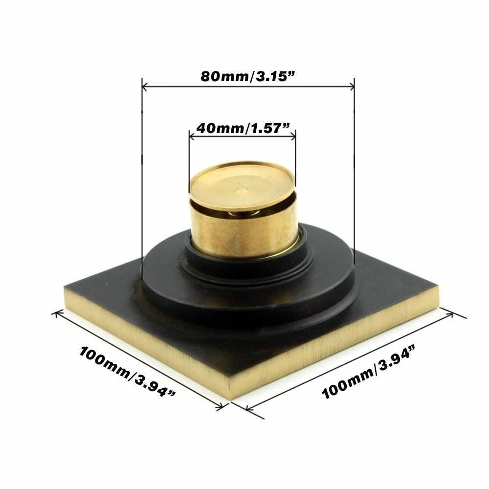 Juno Beautiful Carved Design Antique Brass Bathroom Shower Drainer