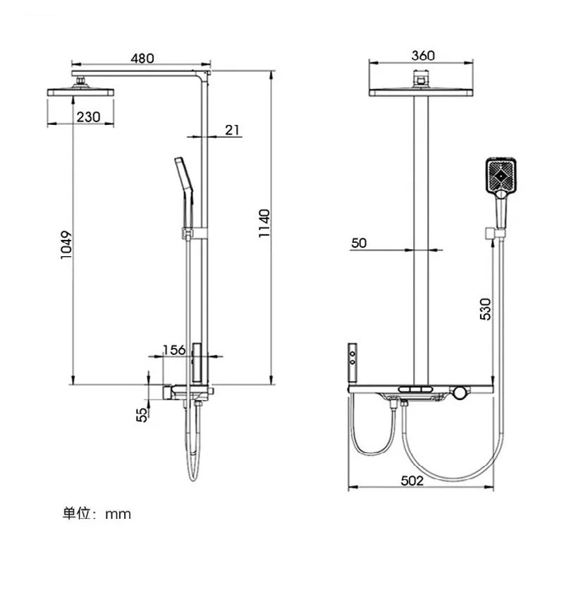 Juno commercial Chrome Finish Single Handle Shower Faucet Sets
