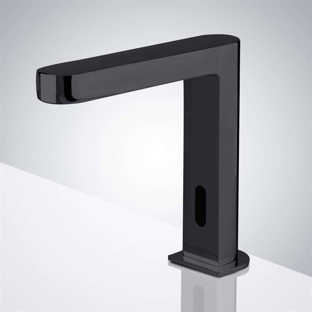 Juno Commercial Matte Black Finish Deck Mounted Smart Touchless Bathroom Faucet