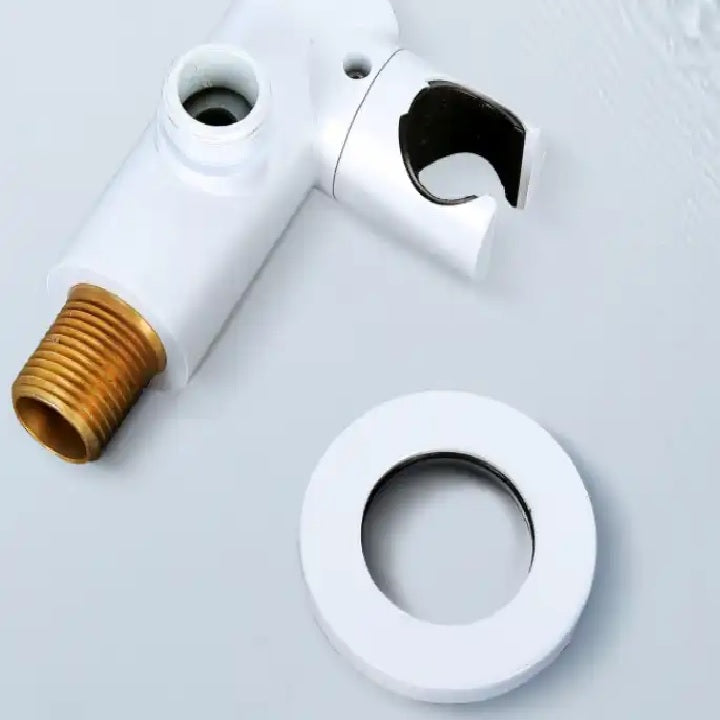 Juno Commercial White Finish Wall Mounted Single Handle Bathroom Shower Set