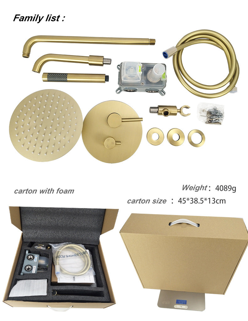 Juno Commercials Wall Mount Multi Funtion Rain Shower Set