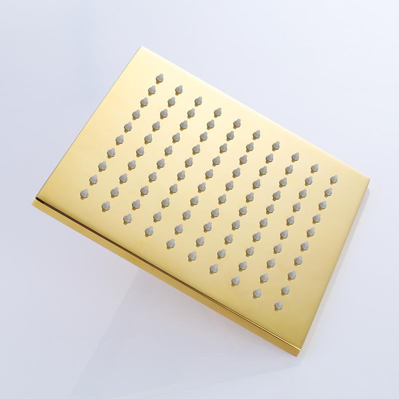 Juno New Gold Shower Head Set with Handheld Shower