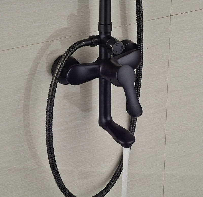 Oil Rubbed Bronze Shower System Rain Round Shower Head