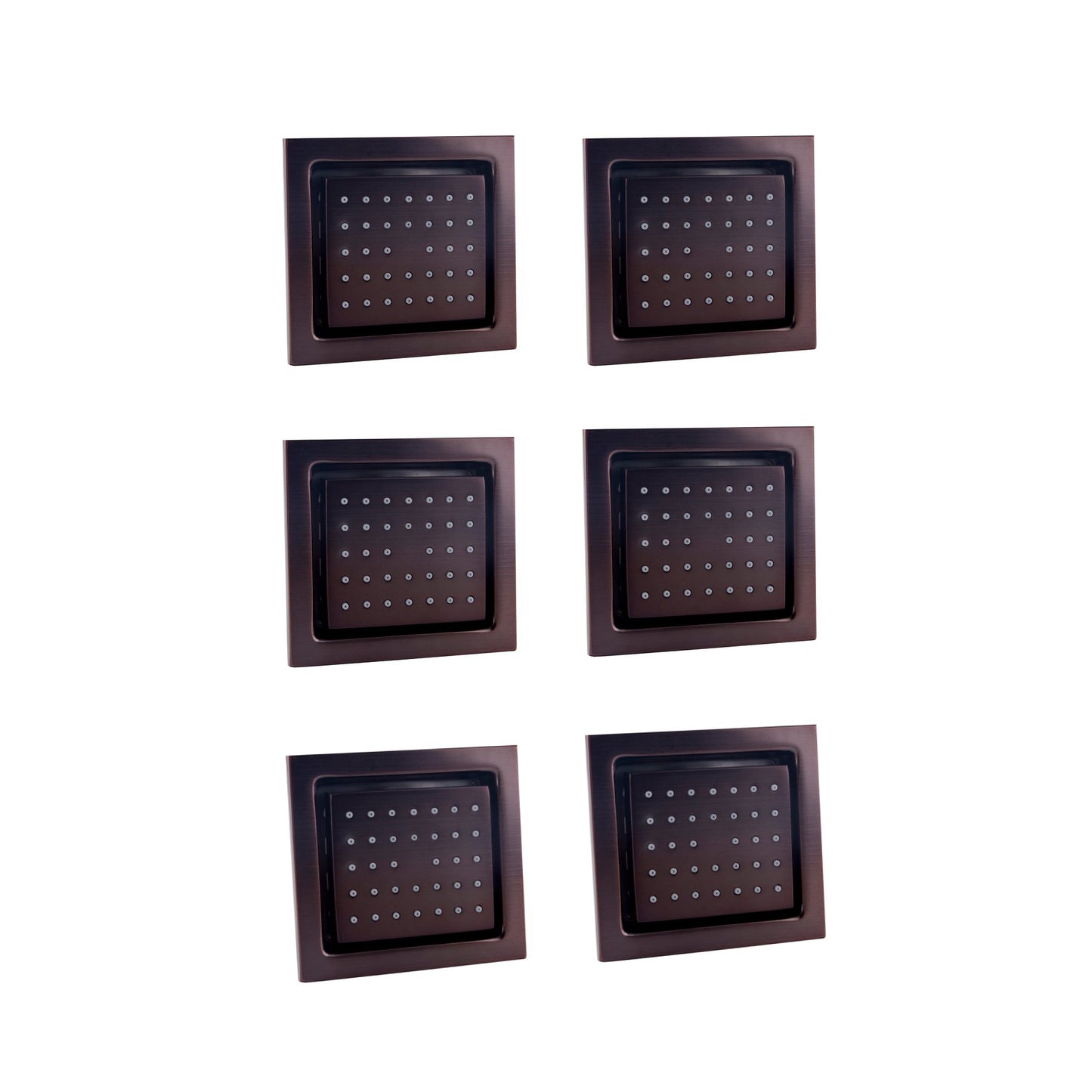 Juno Oil Rubbed Bronze Square Spray Body Massage Shower- Set of 6