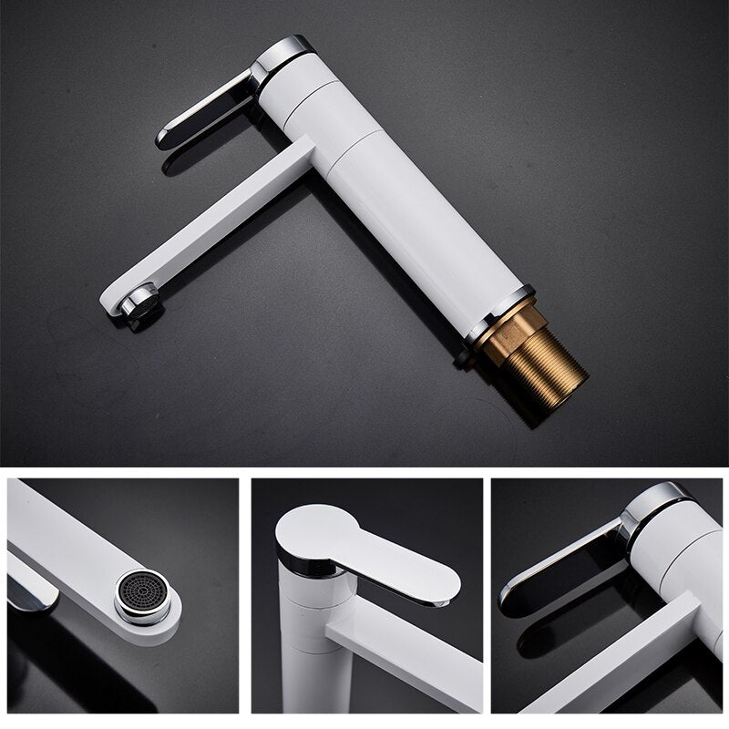 Juno Smooth Deck Mounted Chrome Bathroom Faucet