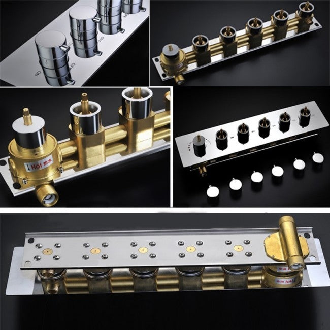 Marina Multi Function Stainless Steel Ceiling Mount Shower Head and Hand Shower