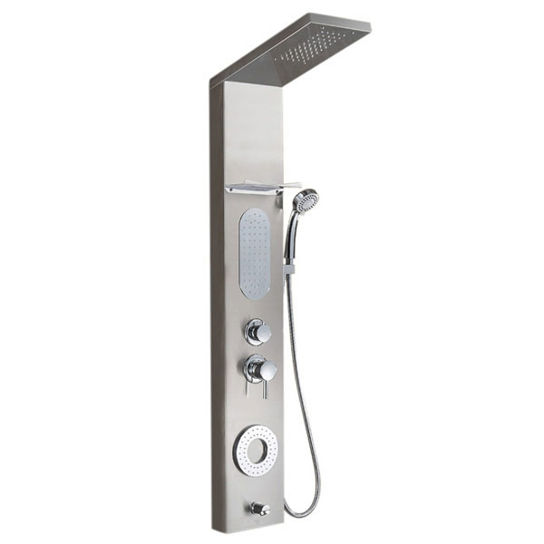 Massage Jet Bathroom Shower Panel System in Stainless Steel