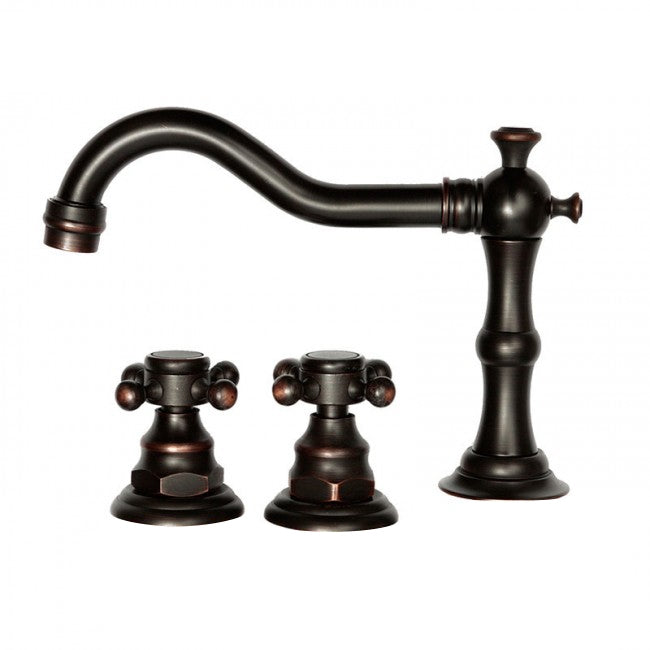 Oil Rubbed Bronze Bathroom Sink Faucet with Double Taps - Dimensions