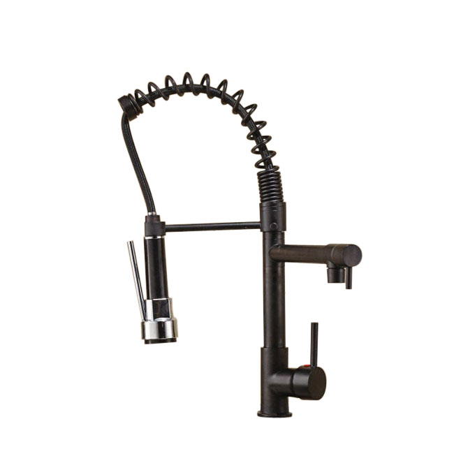 Juno Oil Rubbed Bronze Kitchen Faucet with Dual Spout