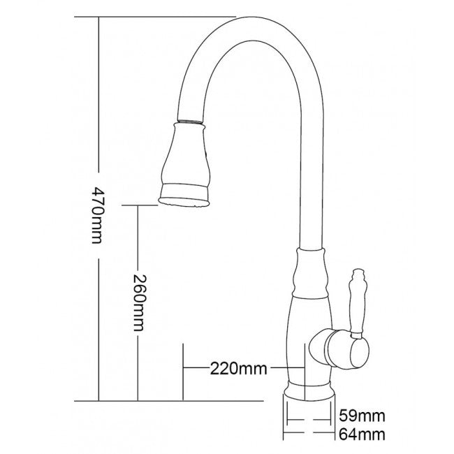Oil Rubbed Bronze Single Hole Pull Out Faucet for Kitchen Basin 4