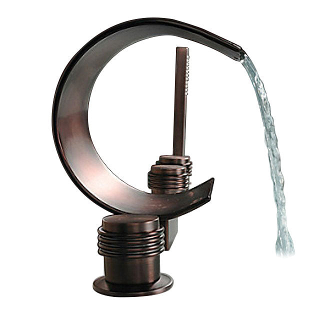 Oil Rubbed Bronze faucet Waterfall Bathtub with triple handles