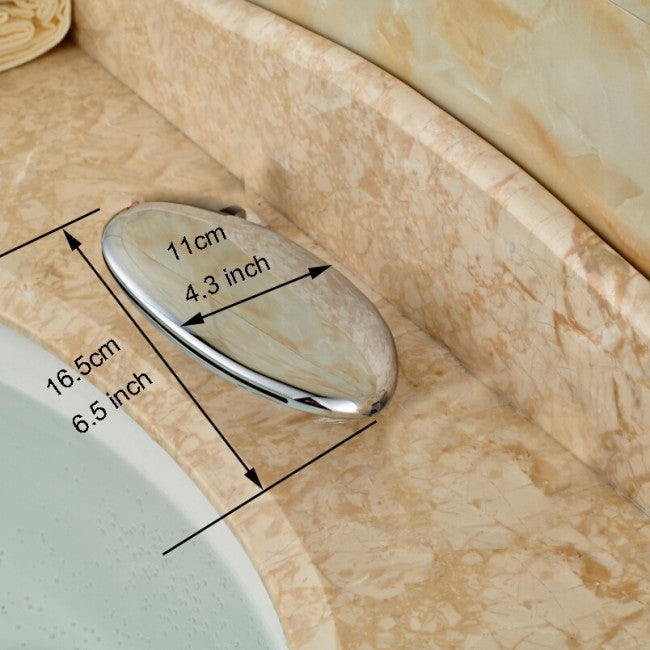 Palermo Deck Mounted LED Light Bathroom Sink Faucet In Chrome