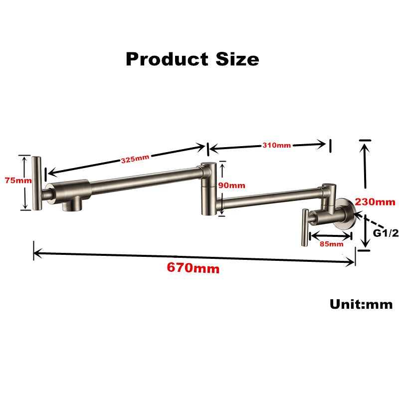 Sink Faucet Wall Mounted Kitchen Tap