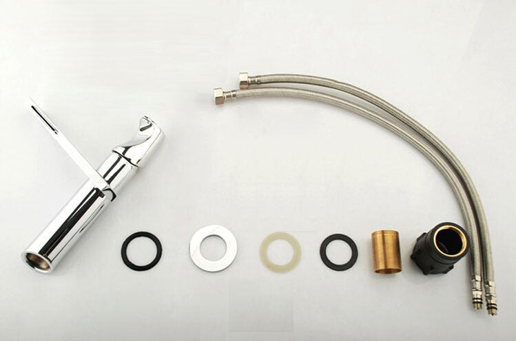 Rome Super Luxury Chrome Finish Single Handle Deck Mount Sink Faucet