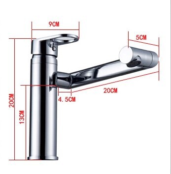 Single Handle Free Rotation Bathroom Sink Faucet Mixer