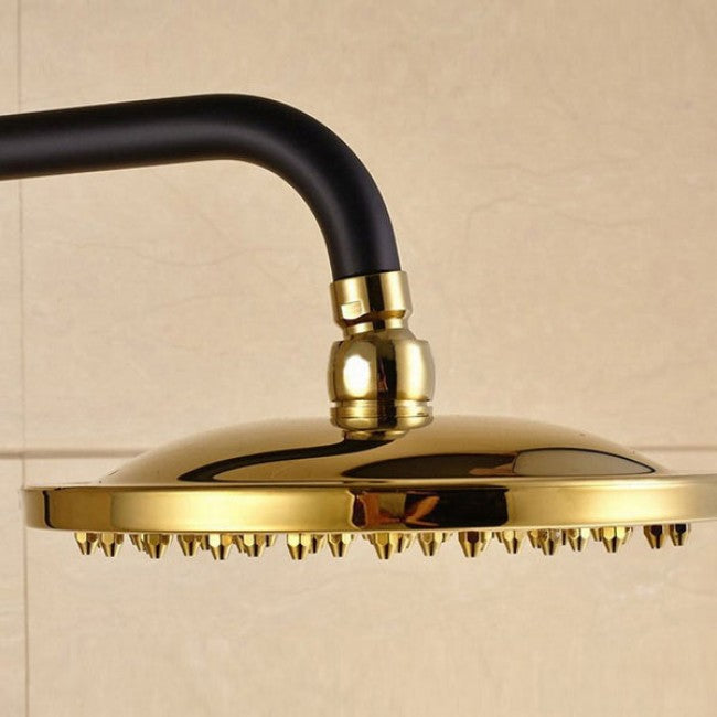 Single Holder Dual Control Gold Black Oil Rubbed Bronze Bathtub Shower Faucet Set