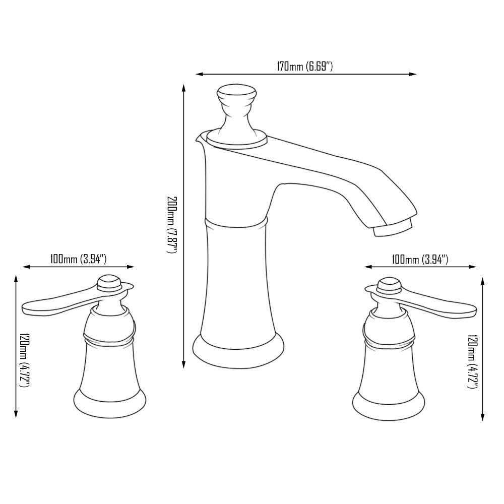 Sorrento Bathroom Sink Faucet In Polished Gold White Paint