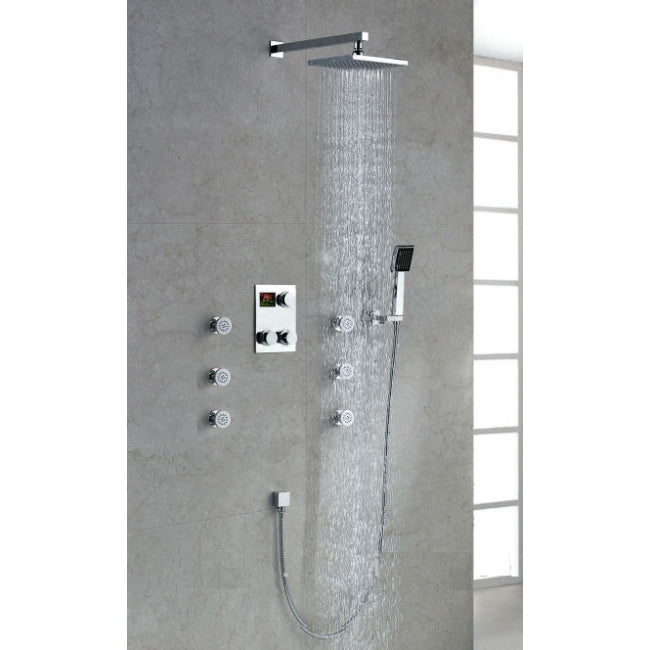 Square Shower Head Jetted Body Massage Shower System