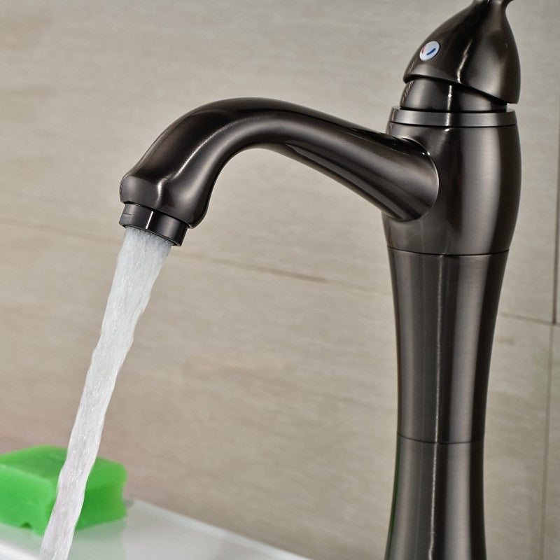 Stylish Cap Single Handle Bathroom Sink Faucet