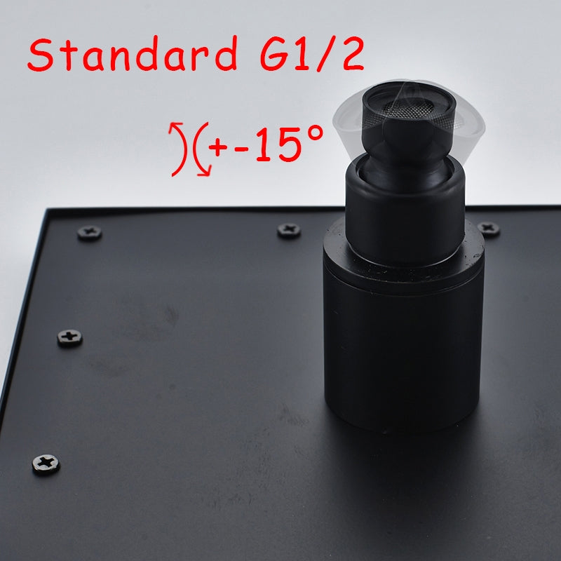 Thermostatic LED Oil-Rubbed Bronze Shower Head with Hand-Held Shower