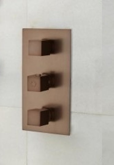 3 Handle oil rubbed bronze wall mount shower mixer