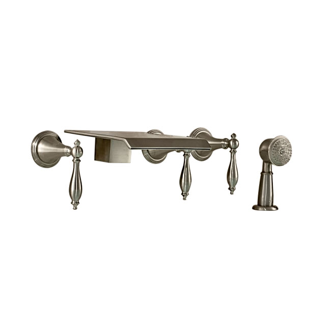 New Waterfall Brushed Nickel Tub Faucet