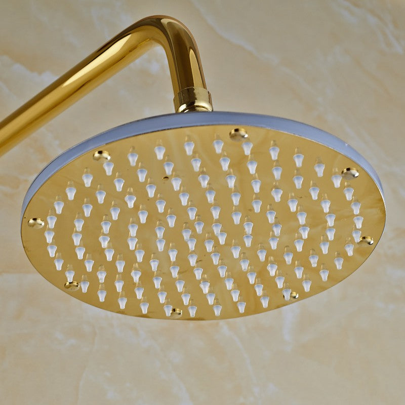 Turin 8 GOLD LED Luxury Rainfall Shower Faucet