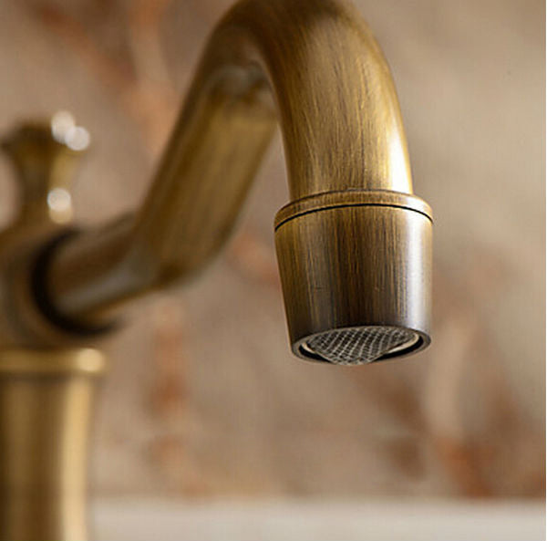 Vintage Antique Style Basin Mixer Tap Vessel Bathroom Sink Faucet 1
