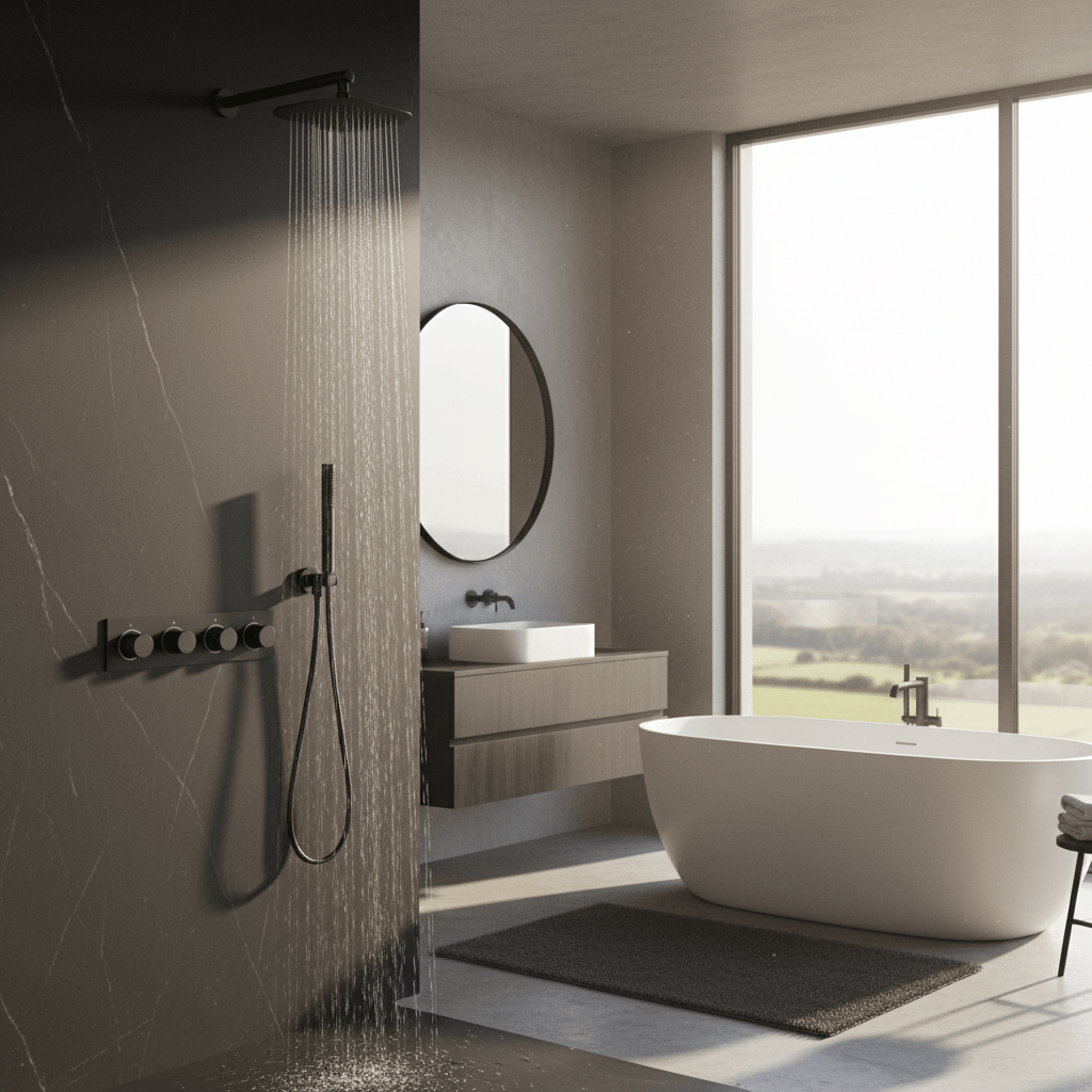 juno black shower head