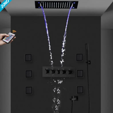 matte black shower head