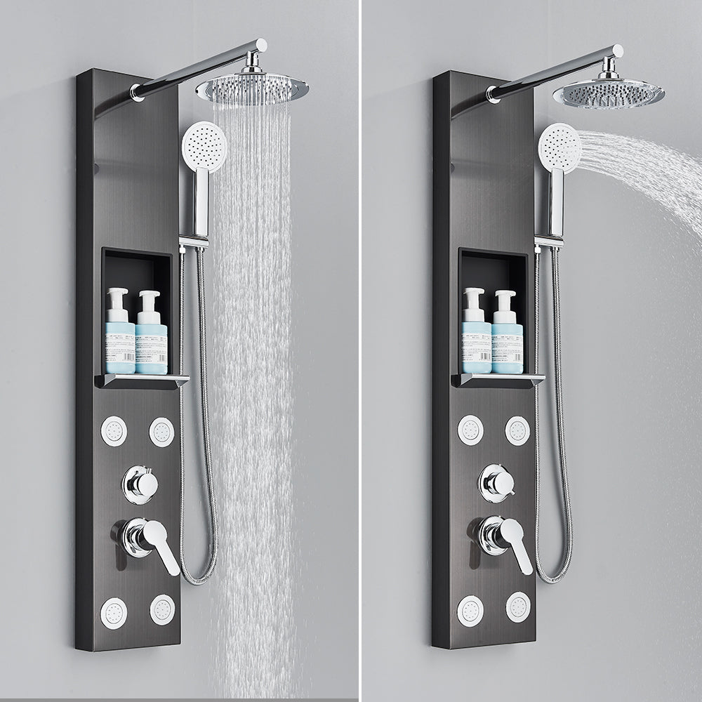 Juno Paris 5 Function LED Shower Panel Shower Head Massage Jets