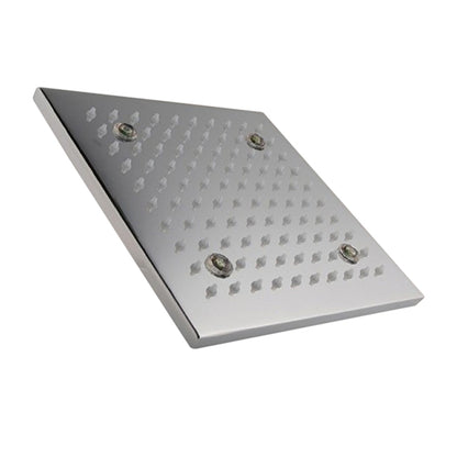 10" Chrome Finish Brass Body Square LED Shower Head