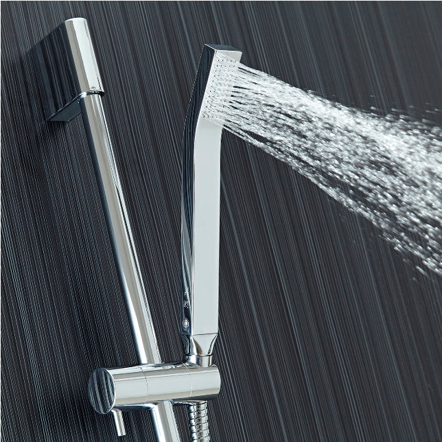 4 Jetted Body Massage Shower System with Rain Shower Head / Hand Shower